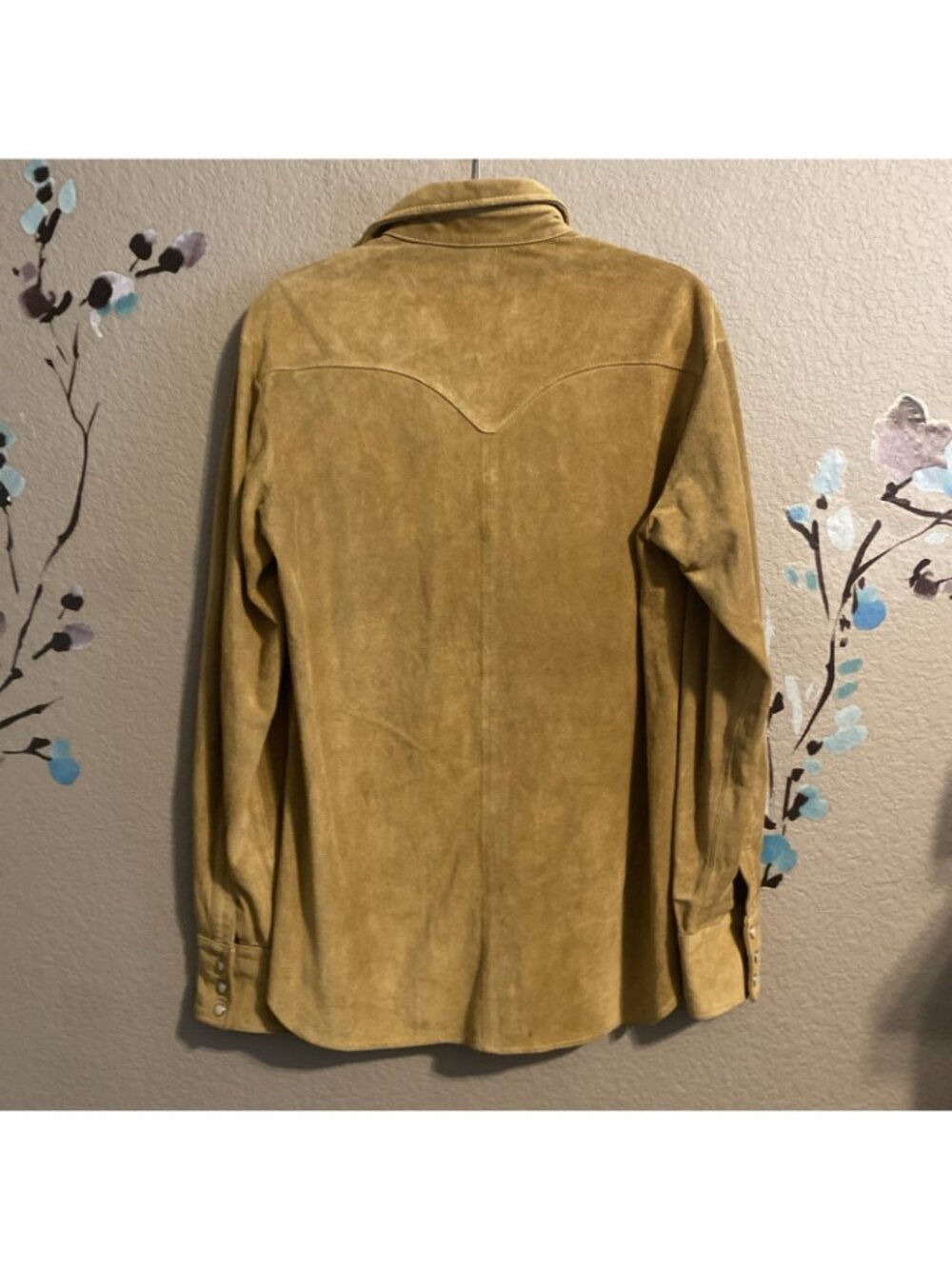 Vintage Gap Suede Western Cowboy Button-Down Pearl Snap Shirt S